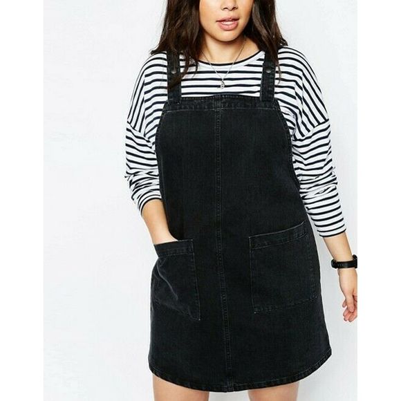 asos denim pinafore